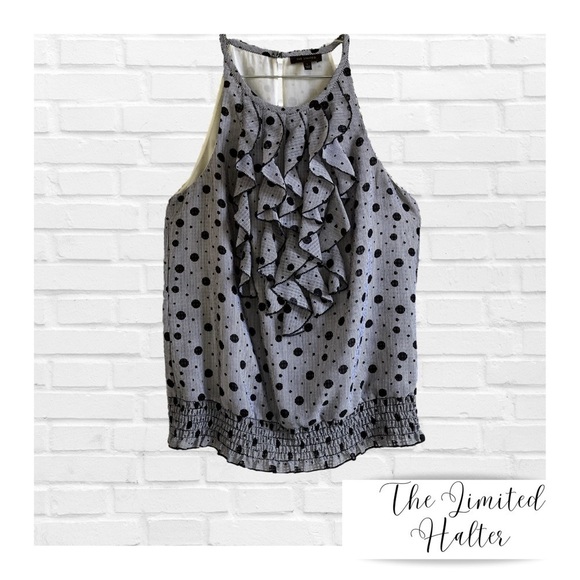 The Limited Vintage Ruffle Bodice Halter Top Tank Women’s Large Y2K - Picture 1 of 8